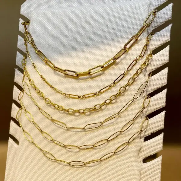 Wholesale Jewelry INS Style Printing 304 Stainless Steel Gold Plated Plating Chain Stainless Steel Necklaces