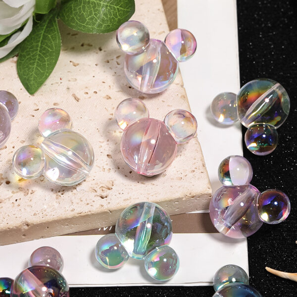 Wholesale head beaded acrylic vertical hole beads DIY beads OLY Exclusive