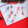 Wholesale Cute cartoon beaded Christmas earrings, Christmas tree earrings
