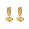 Wholesale PVD Coated 18K Gold Real Gold Plated Leaves Heart Shape Bow Knot 304 Stainless Steel IG Style Original Design French Style Waterproof Non Tarnish Earrings