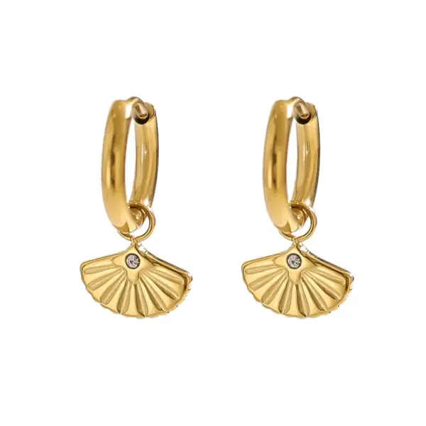 Wholesale PVD Coated 18K Gold Real Gold Plated Leaves Heart Shape Bow Knot 304 Stainless Steel IG Style Original Design French Style Waterproof Non Tarnish Earrings