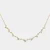 Wholesale Elegant Romantic Water Droplets Horse Eye Copper Plating Inlay Zircon 18k Gold Plated Pendant Necklace