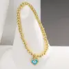 Wholesale Fashion Devil's Eye Copper 18k Gold Plated Zircon Bracelets In Bulk