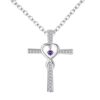 Wholesale Cross-border wish European and American fashion cross religious inlaid zircon pendant necklace love-shaped necklace jewelry
