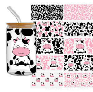 Wholesale Cow series 16oz Cup UV DTF Wraps