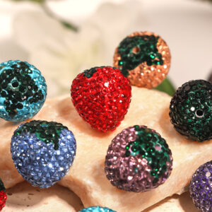 Wholesale Heavy Industry Strawberry Clay Diamond Ball DIY Beads