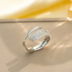 J114 Silver Flat Full Diamond