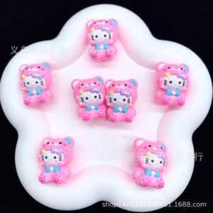 oly-9568f34d8935c4474a791ebeda087f94 Wholesale Pink cartoon cat beaded bracelet