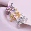 Wholesale PVD Coated Real Gold Plated 18K Gold Leaves 304 Stainless Steel Simple Style Waterproof Non Tarnish Open Rings