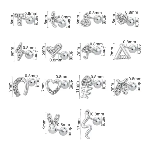 Wholesale 1 Piece Simple Style Commute Geometric Plating Titanium Steel Ear Studs