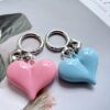Wholesale New Ins Style Creative Heart Keychain Decorative Pendant Peach Heart Bag Car Key Decorative Small Pendant Versatile