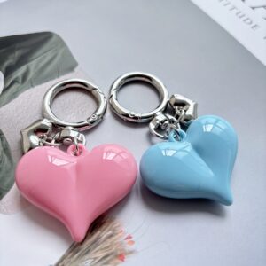 Wholesale New Ins Style Creative Heart Keychain Decorative Pendant Peach Heart Bag Car Key Decorative Small Pendant Versatile