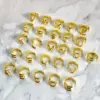 Wholesale Copper Simple Style Letter Open Rings