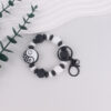 Wholesale Star Moon Yin Yang Pattern Personalized Beaded Pen Silicone Bracelet Key Ring Beaded Mobile Phone Bag Pendant