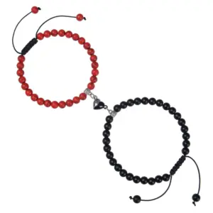 Red Pine Stone Grinding Sand Bracelet