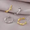 Wholesale 1 Pair Simple Style Solid Color Cool Style C Shape Copper 18K Gold Plated Gold Plated Ear Cuffs