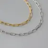 Wholesale PVD Coated Real Gold Plated 18K Gold Geometric 304 Stainless Steel Fashion Waterproof Non Tarnish 304 Stainless Steel Necklace