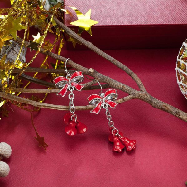 Wholesale Christmas Bow Bell Earrings