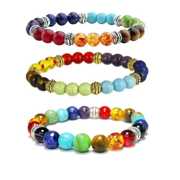 Wholesale Ethnic Style Geometric Alloy Natural Stone Beaded Bracelets