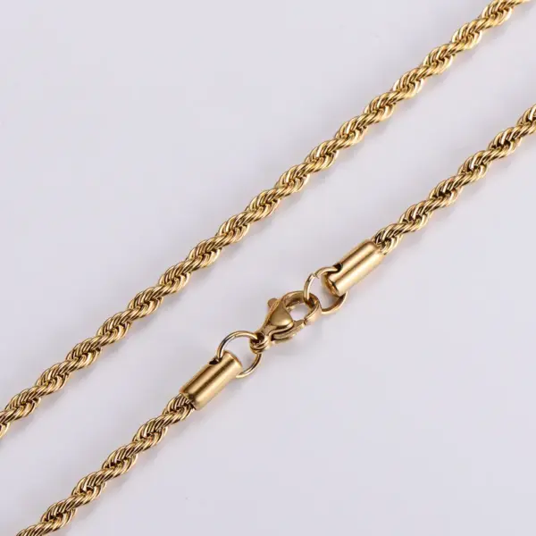 PVD Coated 18K Gold Plated Insect 304 Stainless Steel Hip-Hop Waterproof Non Tarnish 304 Stainless Steel Necklace