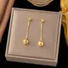 Wholesale PVD Coated Real Gold Plated Heart Shape 304 Stainless Steel Vacation Classic Style Waterproof Non Tarnish Ear Studs