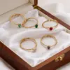 Wholesale Heart Shape Open Ring For Women In 304 Stainless Steel With 18K Real Gold Plated PVD Coating And Zircon Inlay