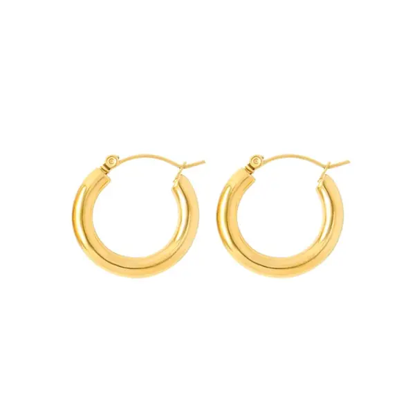 PVD Coated Real Gold Plated 18K Gold Geometric 304 Stainless Steel Fashion Waterproof Non Tarnish Earrings