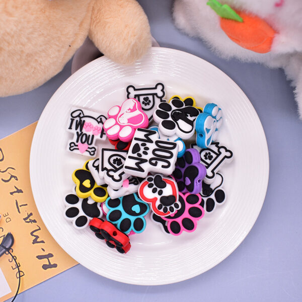 Wholesale Cartoon Dog Footprint Beads