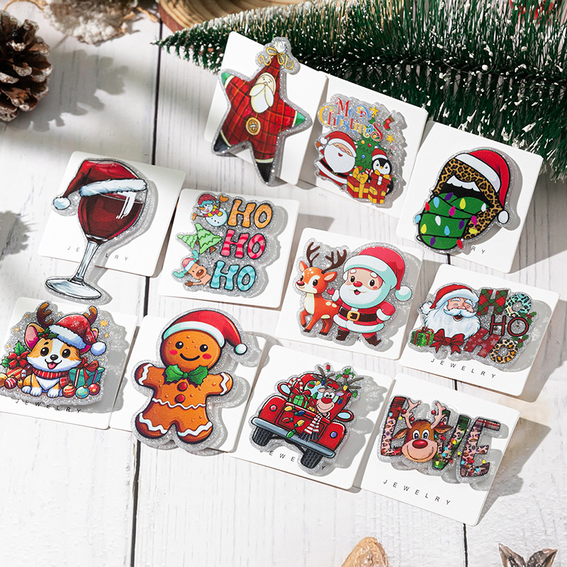 Wholesale brooches with a festive atmosphere, perfect for parties, bags, and cross-border decorations.