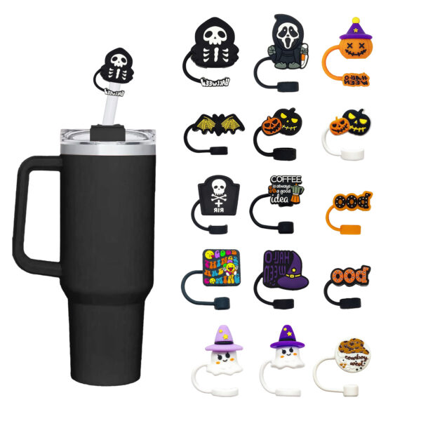 Wholesale New Food Grade Silicone Stanley Hat Straw Set stanley Dust-proof Straw Cap Straw Cap