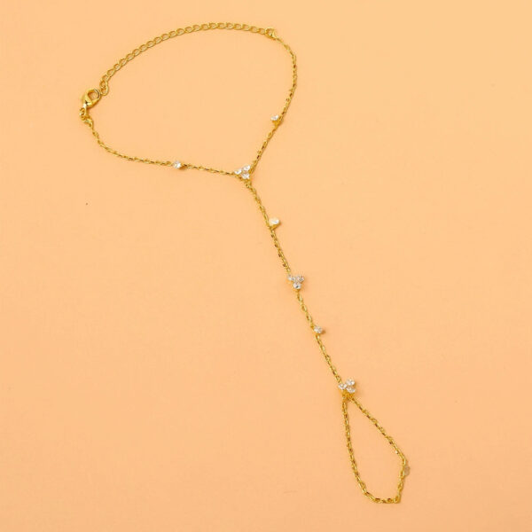 Wholesale Amazon Explosions Crystal Finger Bracelet Simple Geometric Hand Back Chain Bracelet Jewelry ins Style Party Bracelet