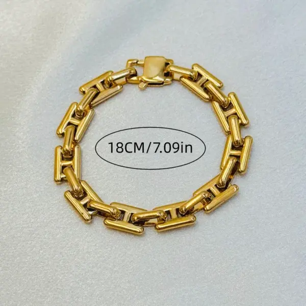 Wholesale Casual Simple Style Solid Color 304 Stainless Steel 24K Gold Plated Zircon Stainless Steel Bracelets In Bulk