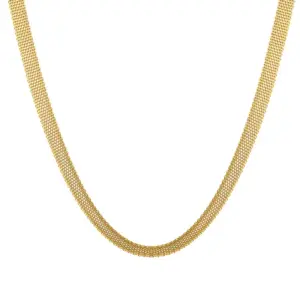 Wholesale PVD Coated Real Gold Plated 18K Gold Solid Color 304 Stainless Steel Vintage Style Waterproof Non Tarnish Necklace
