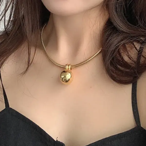 Wholesale Vacuum Plating Real Gold Plated 18K Gold Gold Plating Silver Plated Geometric 304 Stainless Steel Fashion Waterproof Non Tarnish Titanium Steel Choker