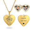 Wholesale Europe and the United States spot ins niche design love phase box pendant necklace opening and closing peach heart smooth photo clavicle chain