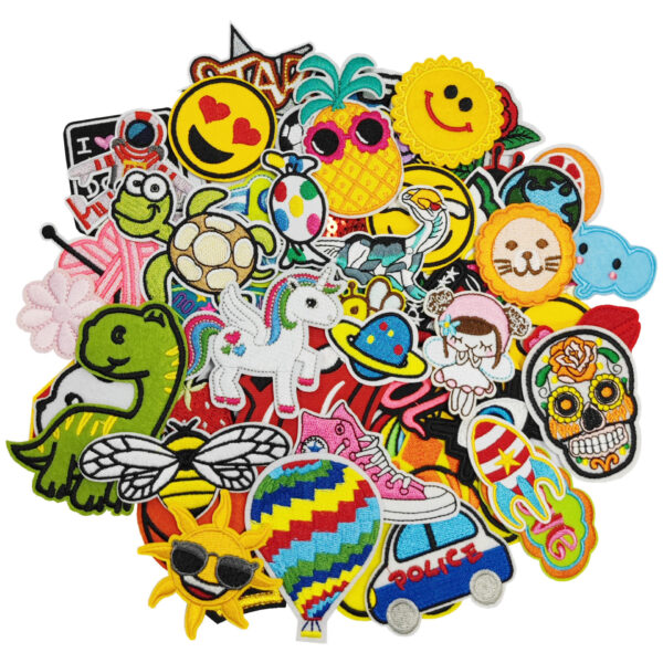 Wholesale Source factory in stock matching cartoon flower embroidery cloth stickers diy clothing decoration ironing patch cross border