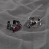 Wholesale Vintage Ruby Ring for Men and Women Trendy Domineering Neutral Wind Texture Finger Ring Dark Lava Zircon Ring