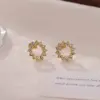 Wholesale Ion Plating (IP) 16K Gold Platinum Real Gold Plated Round 304 Stainless Steel Modern Style Simple Style IG Style Waterproof Non Tarnish Ear Studs