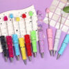 Wholesale beadable pens DIY glass mermaid bead love full diamond bead pen