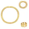 oly-95dd4214aa3a83d266e08369755723d3 Wholesale PVD Coated 18K Gold Plated 18K Gold 304 Stainless Steel Fashion