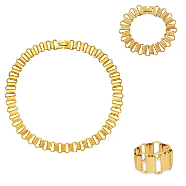oly-95dd4214aa3a83d266e08369755723d3 Wholesale PVD Coated 18K Gold Plated 18K Gold 304 Stainless Steel Fashion