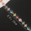 Wholesale Red Riding Book Cyber Celebrity Pink Crystal Bracelet Women's Fashion Light Luxury Niche High-end Rainbow Couple Bracelet