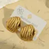 Wholesale 1 Pair/Package Casual Modern Style Simple Style Sector Shell Handmade Polishing Plating 201 Stainless Steel Imitation Gold Earrings