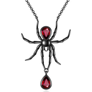 Wholesale European and American Cross-border New Halloween Spider Pendant Necklace Fashion Exaggerated Gothic Spider Gift Necklace