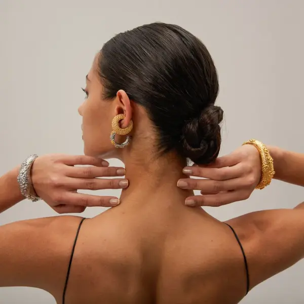 304 Stainless Steel Geometric PVD Coated 18K Real Gold Plated Real Gold Plated Simple Style Classic Style Waterproof Non Tarnish Plating Ear Studs