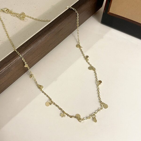 oly-9601abb630ea2e42993d74426df479ef Wholesale French Retro Star Moon Necklace Small Fresh Color Beaded Clavicle Chain Niche Design High-grade Necklace for Women