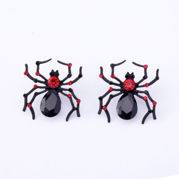 Wholesale Halloween exaggerated black spider earrings