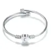 Wholesale Sweet Heart Shape Titanium Steel Plating Bangle