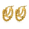 Wholesale Fashion Solid Color Plating 201 Stainless Steel Stainless Steel Earrings