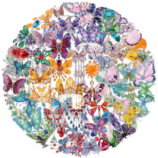 Wholesale 50 Sheets of Transparent Ins Butterfly Jewelry Stickers Waterproof Transparent Pet Handbook Material Decoration Guitar Cross-Border